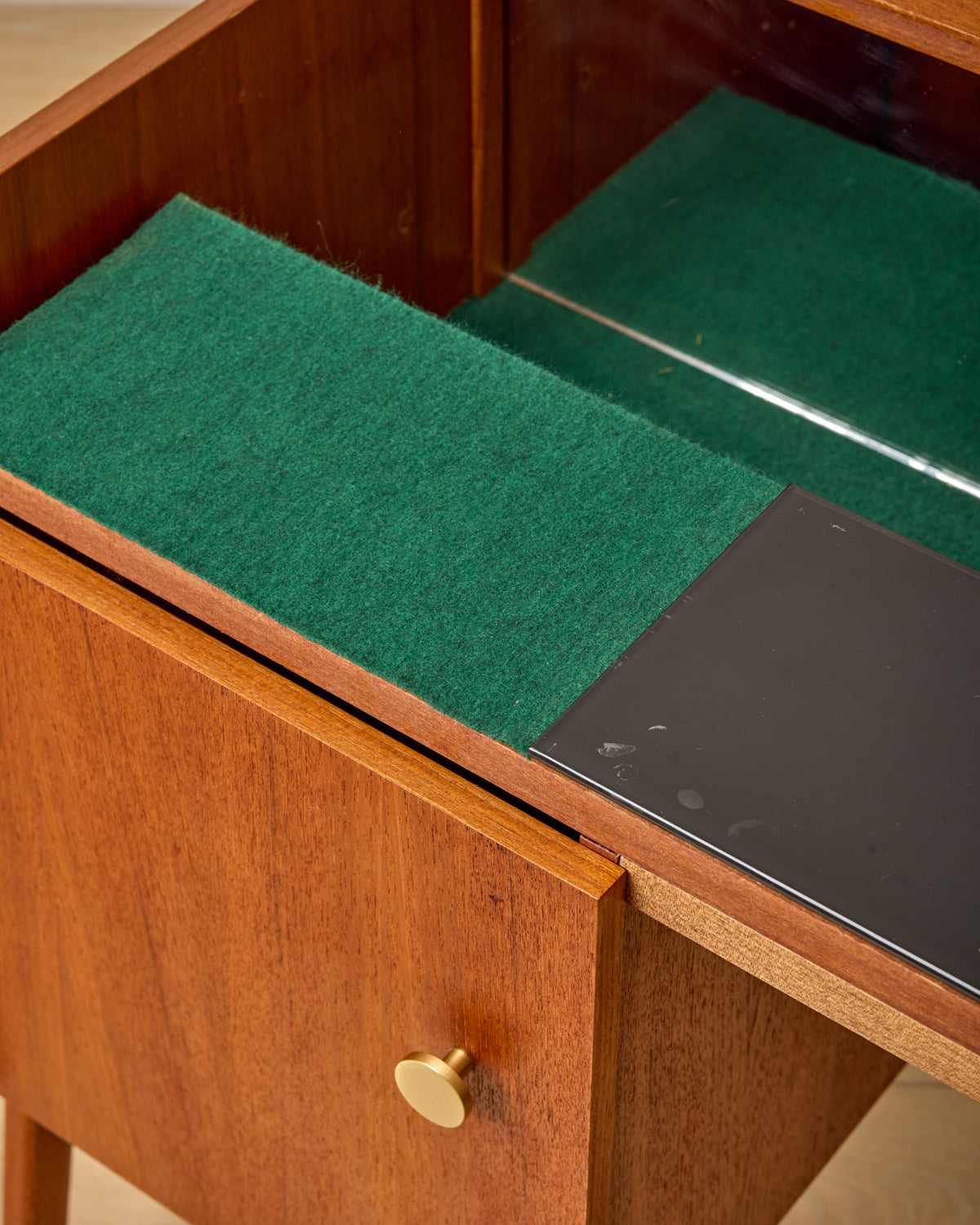 Mid-Century Lift-Top Bar Cabinet