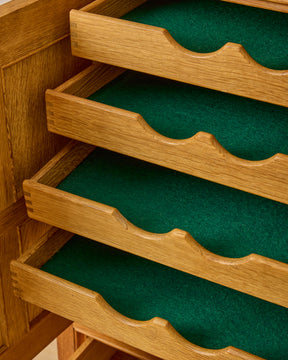 1960s Carved Oak Sideboard by Henning Kjaernulf