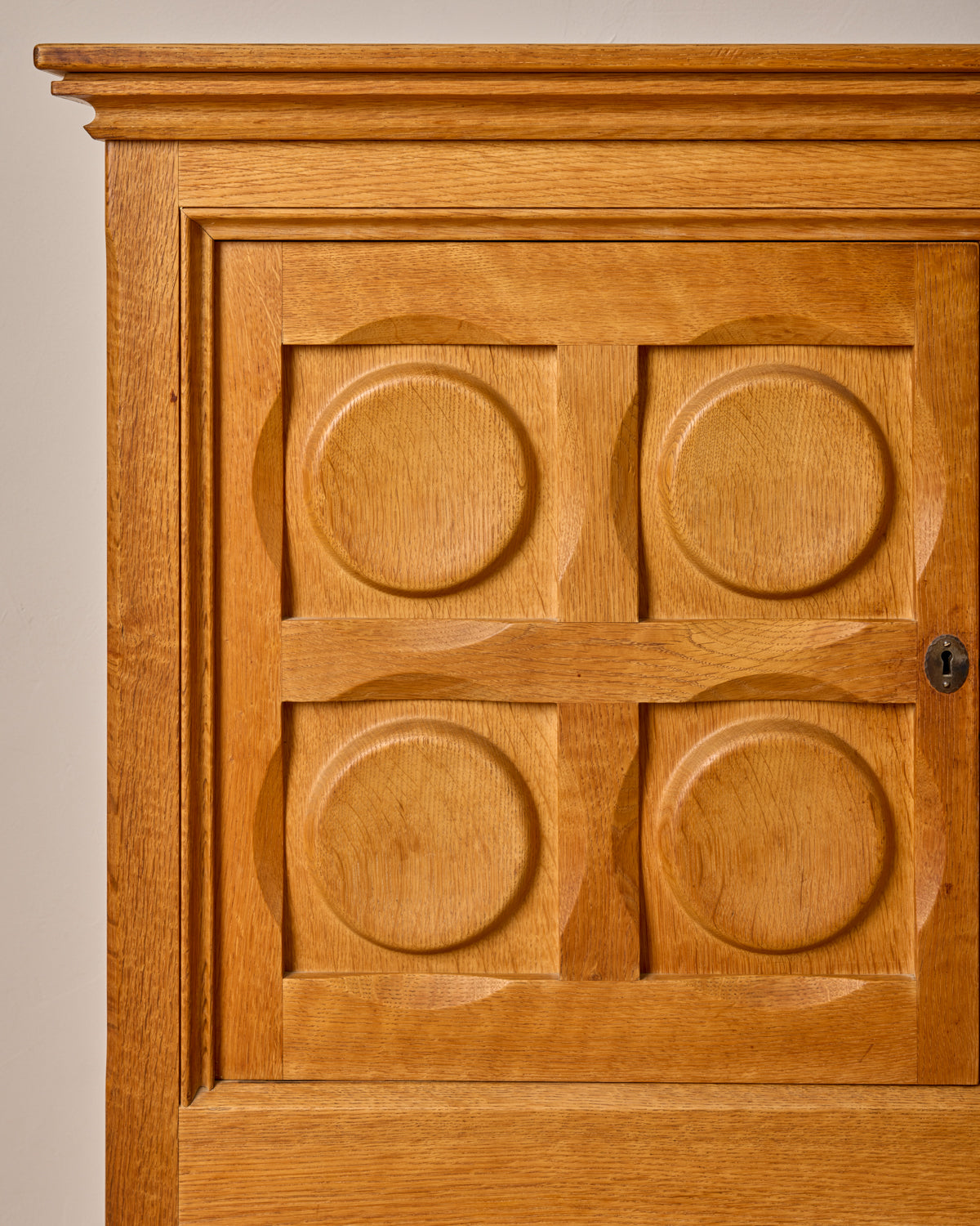 1960s Carved Oak Sideboard by Henning Kjaernulf