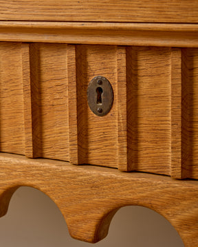 1960s Carved Oak Sideboard by Henning Kjaernulf