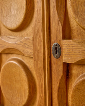 1960s Carved Oak Sideboard by Henning Kjaernulf
