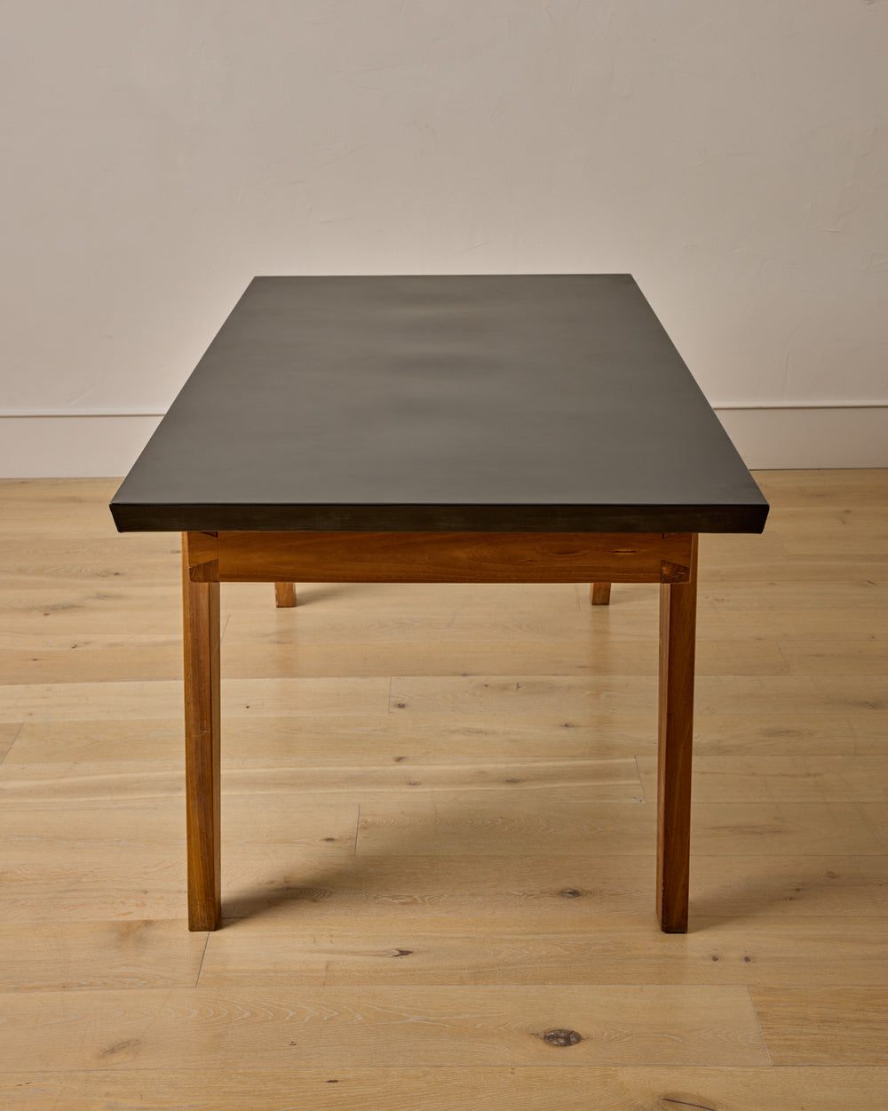 Dining Table with Antiqued Steel