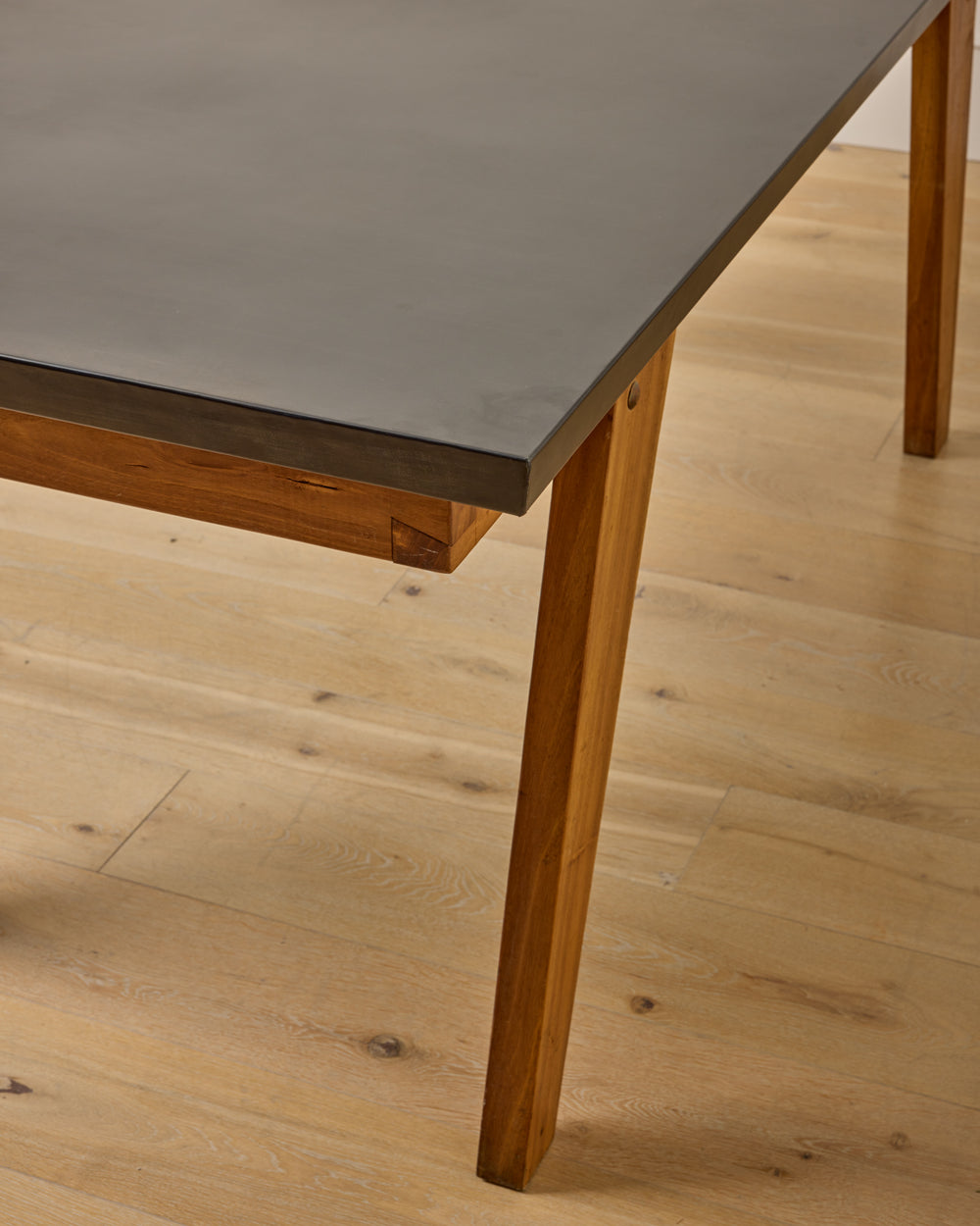 Dining Table with Antiqued Steel