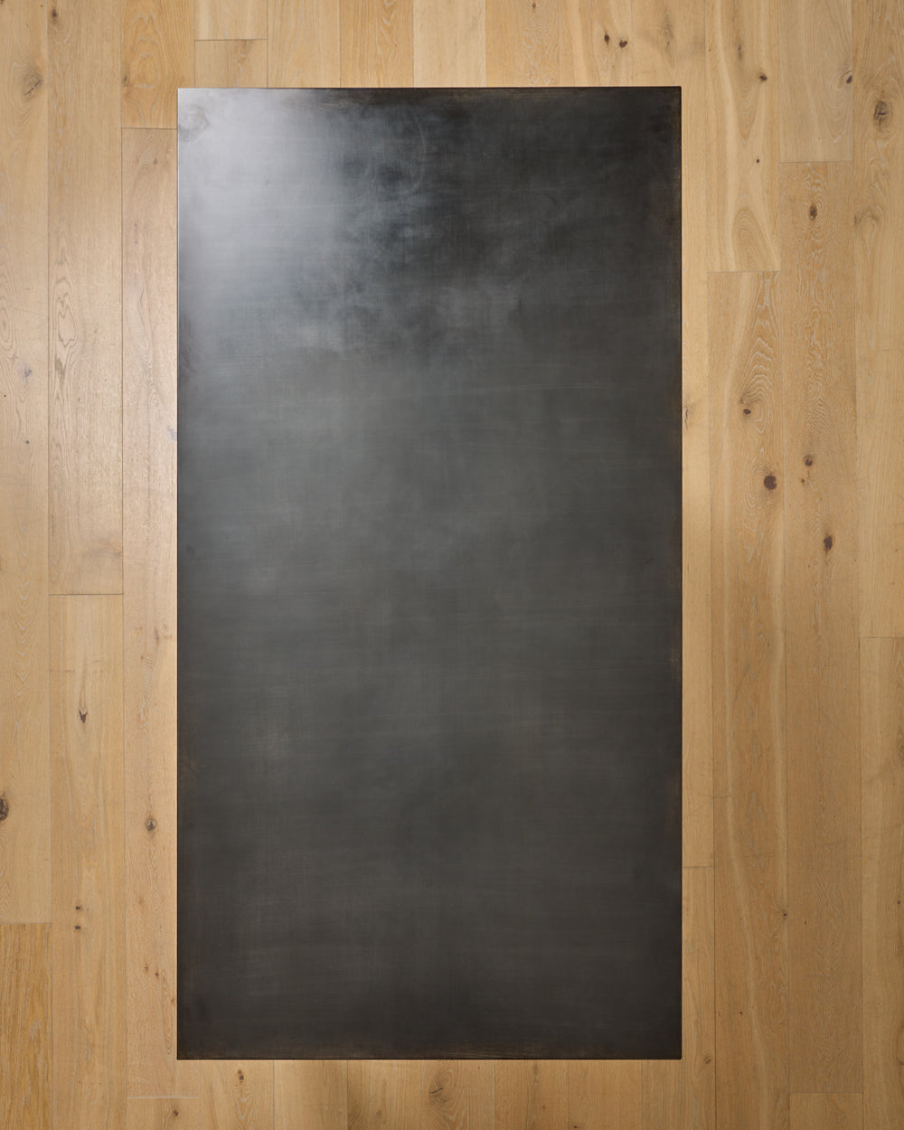 Dining Table with Antiqued Steel