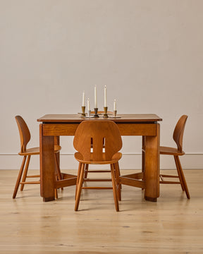 Art Deco Oak Dining Table by H. Pander