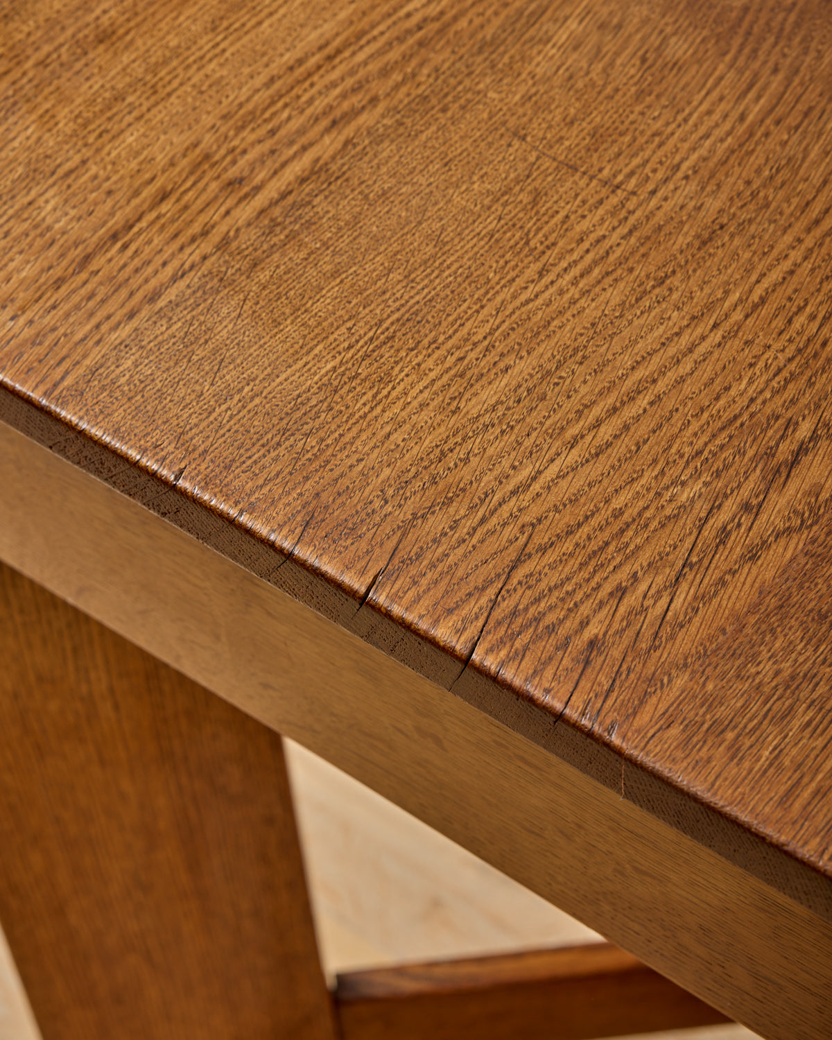 Art Deco Oak Dining Table by H. Pander