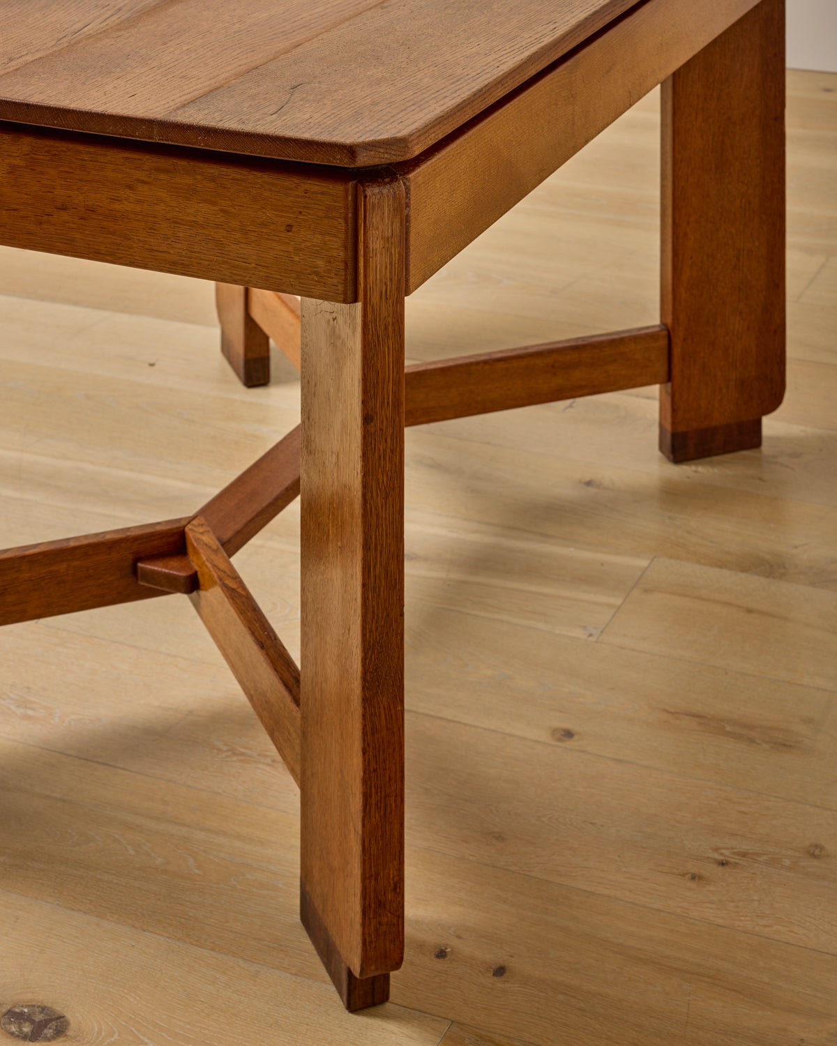 Art Deco Oak Dining Table by H. Pander