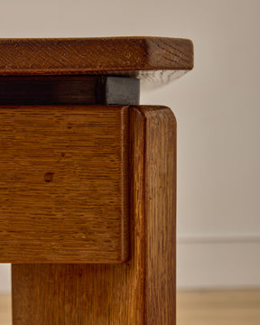 Art Deco Oak Dining Table by H. Pander