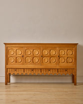 1960s Carved Oak Sideboard by Henning Kjaernulf