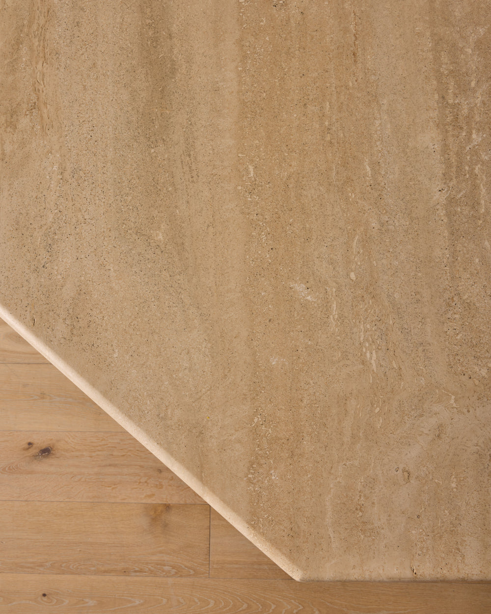 Octagon Travertine Dining Table