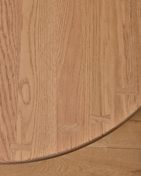 Round Oak Brutalist Coffee Table