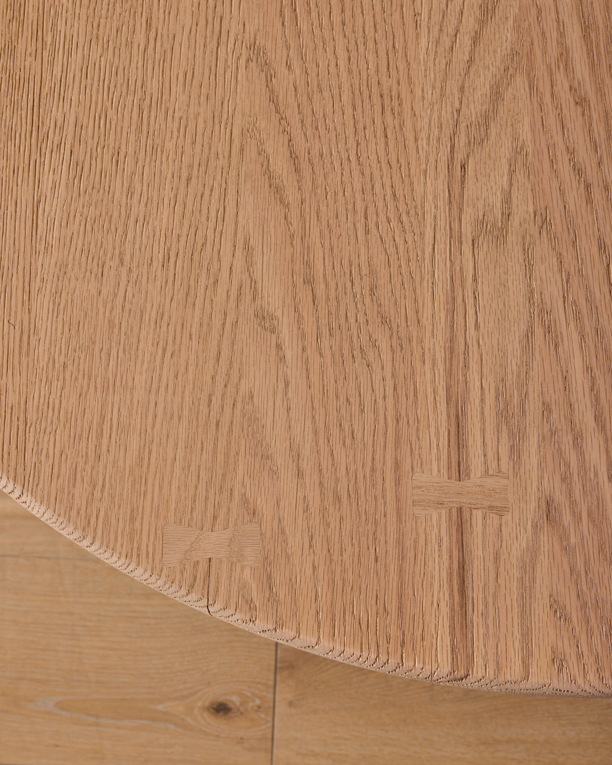 Round Oak Brutalist Coffee Table