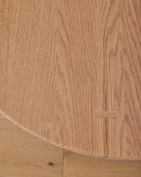 Round Oak Brutalist Coffee Table