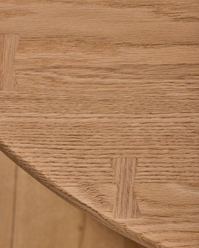 Round Oak Brutalist Coffee Table