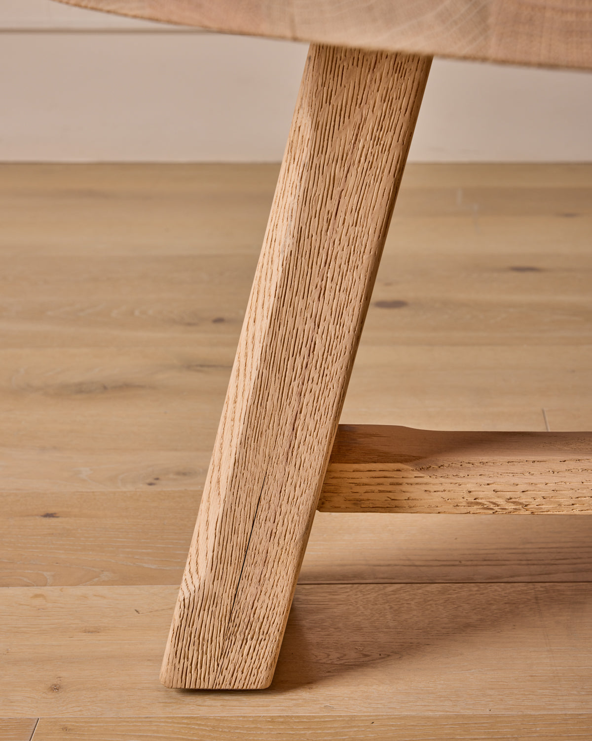 Round Oak Brutalist Coffee Table