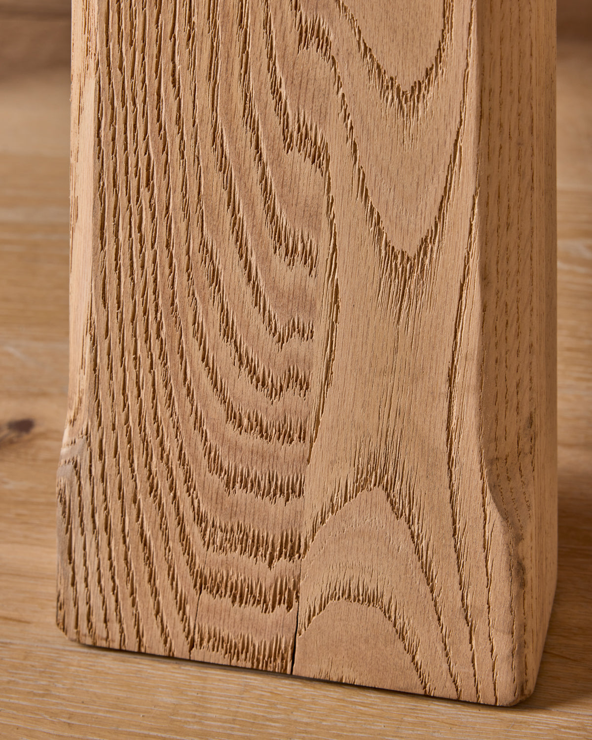 Round Oak Brutalist Coffee Table