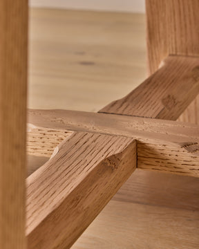 Round Oak Brutalist Coffee Table