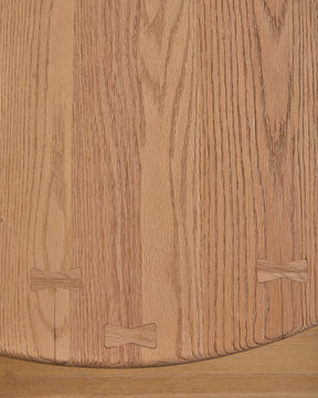 Round Oak Brutalist Coffee Table