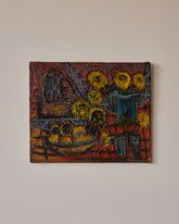 Impasto Still Life with Sunflowers