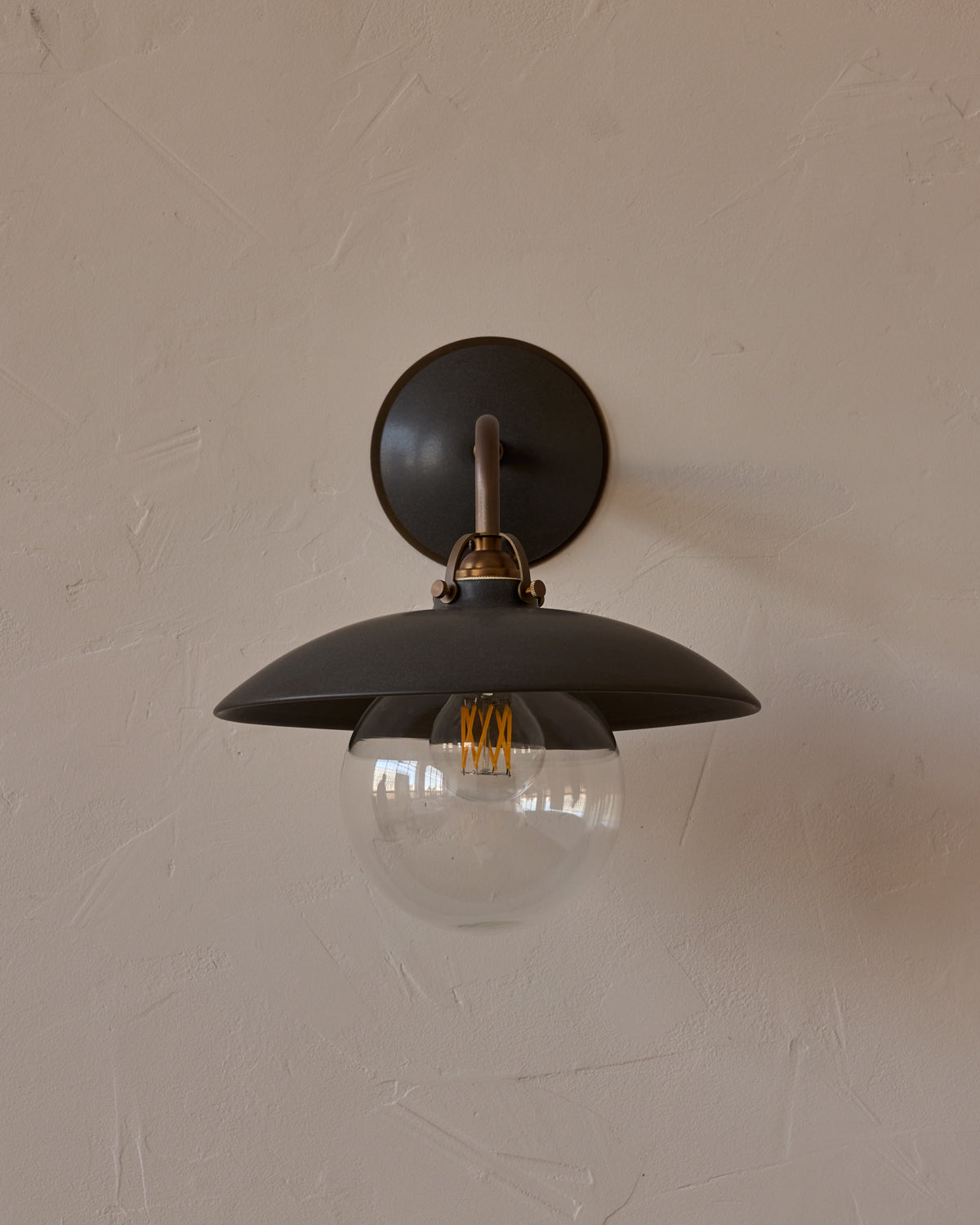 Edmund Wall Sconce - Almost Black Ceramic