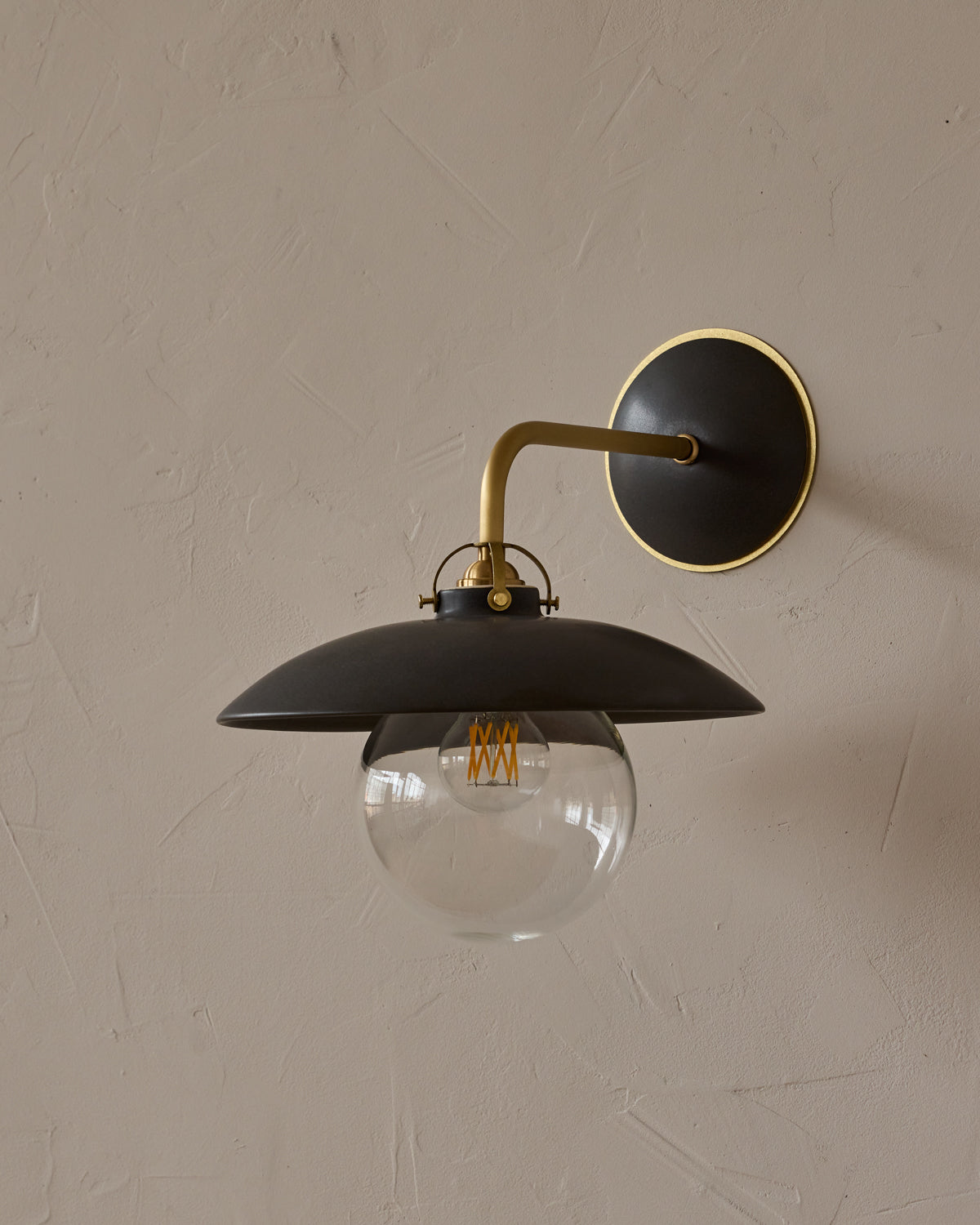 Edmund Wall Sconce - Almost Black Ceramic