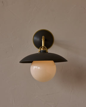 Edmund Wall Sconce - Almost Black Ceramic