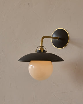 Edmund Wall Sconce - Almost Black Ceramic