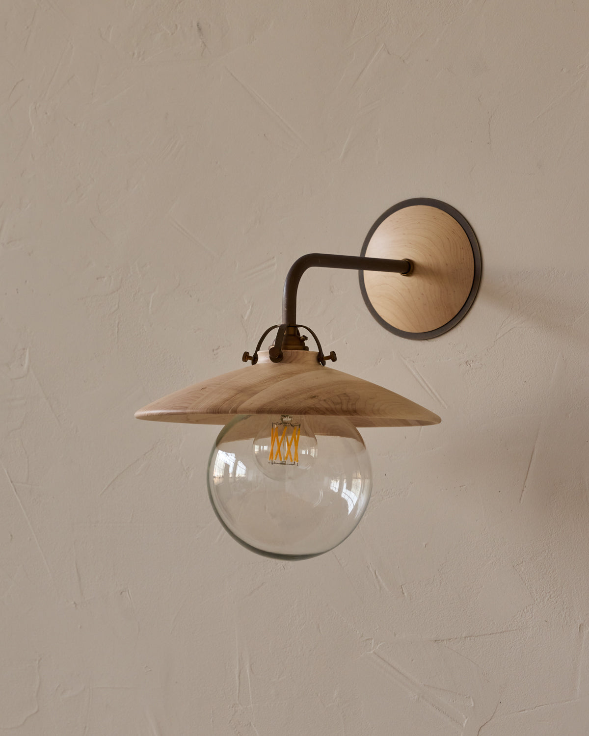 Edmund Wall Sconce - Clear Maple