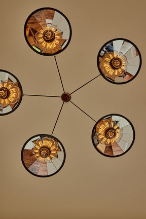 Classic Mirror Pendant Chandelier - Quintet