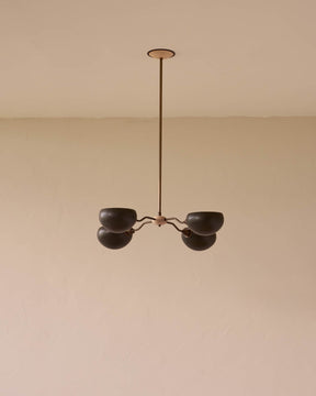 Baker Chandelier - Four Arm - Antique Brass