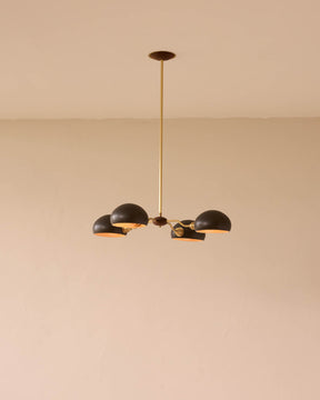 Baker Chandelier - Four Arm - Satin Brass