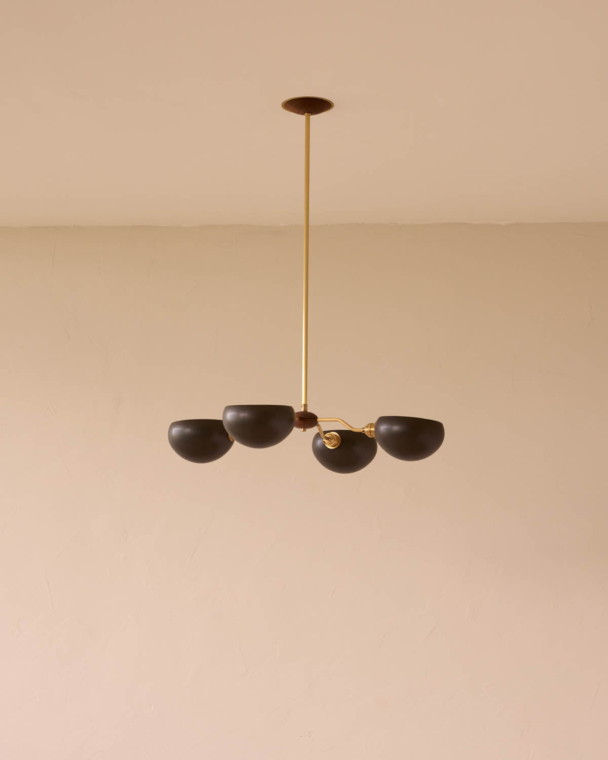 Baker Chandelier - Four Arm - Satin Brass
