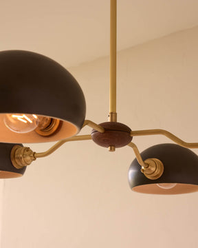 Baker Chandelier - Four Arm - Satin Brass