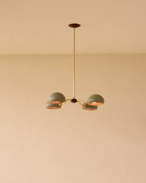 Baker Chandelier - Four Arm - Satin Brass