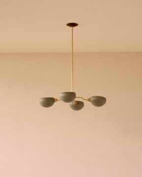 Baker Chandelier - Four Arm - Satin Brass