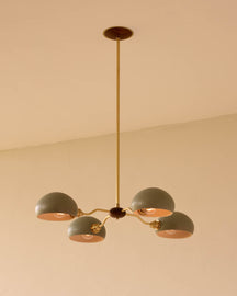 Baker Chandelier - Four Arm - Satin Brass