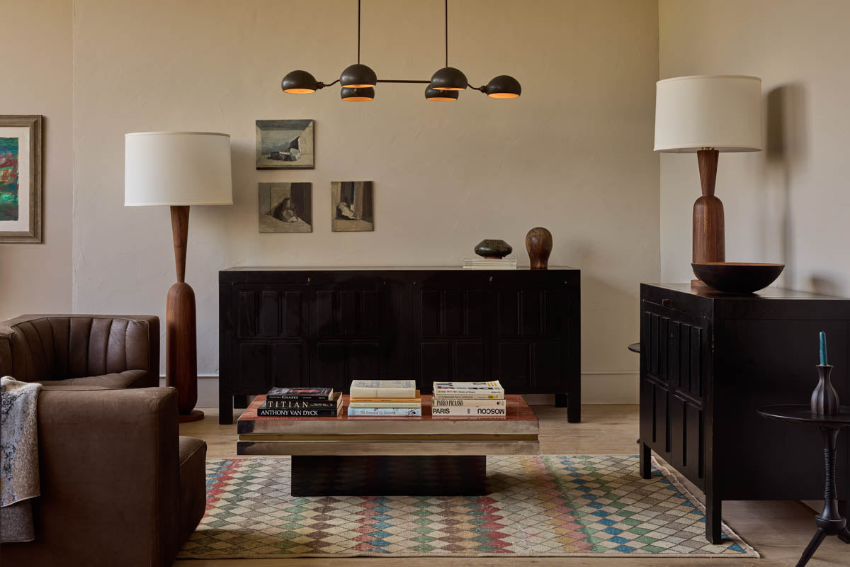 Baker Chandelier - Six Arm - Antique Brass