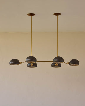Baker Chandelier - Six Arm - Satin Brass