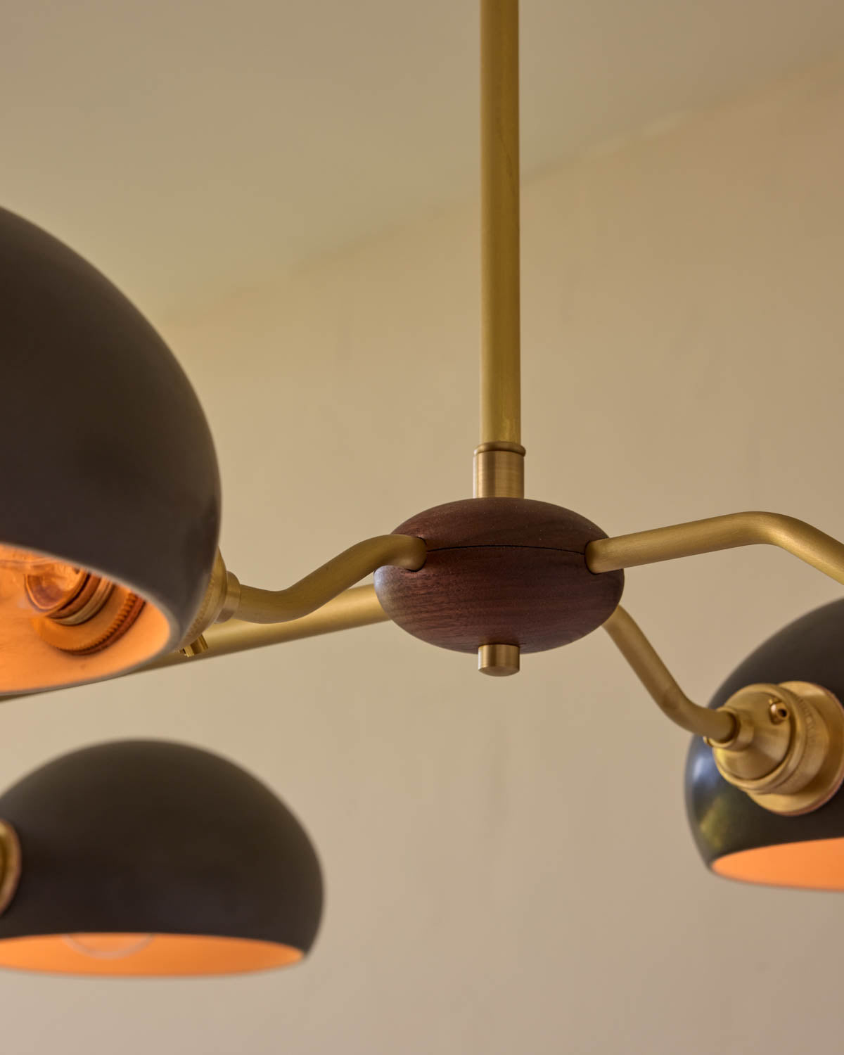 Baker Chandelier - Six Arm - Satin Brass