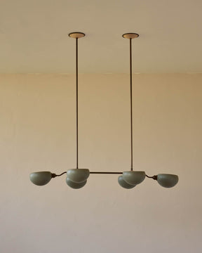 Baker Chandelier - Six Arm - Antique Brass