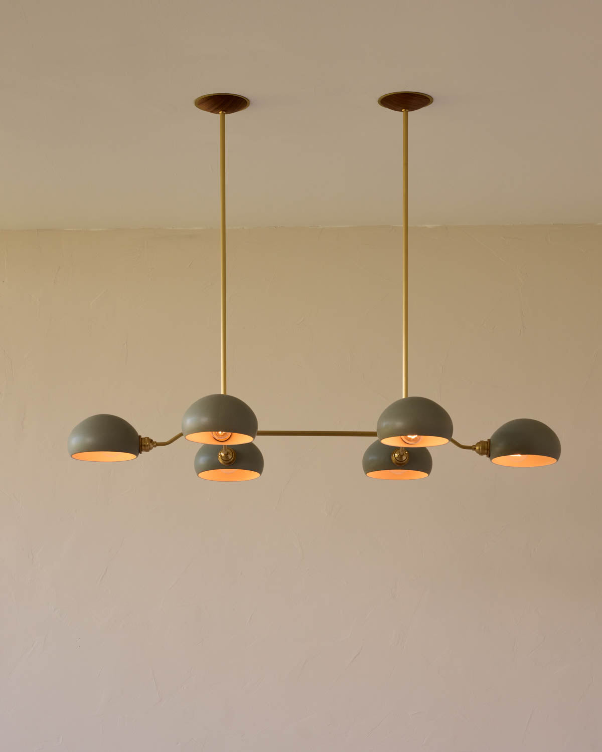 Baker Chandelier - Six Arm - Satin Brass