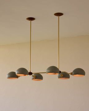 Baker Chandelier - Six Arm - Satin Brass