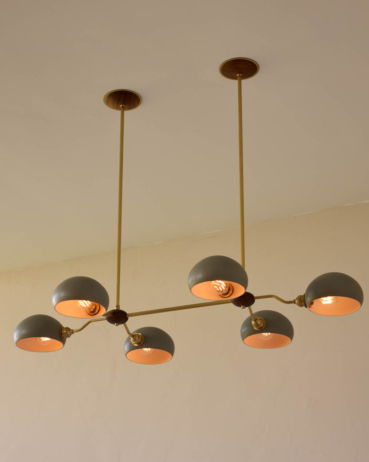 Baker Chandelier - Six Arm - Satin Brass