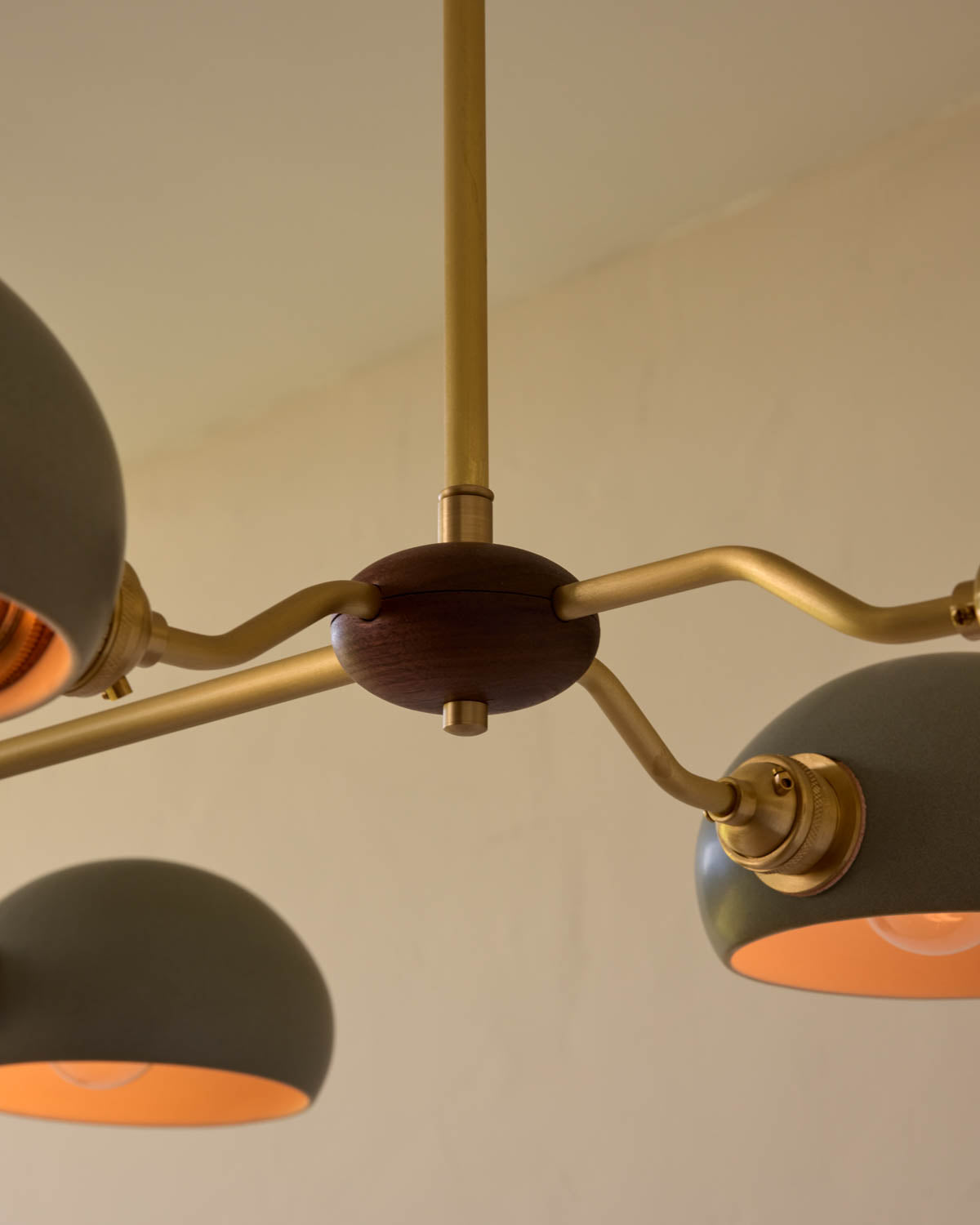 Baker Chandelier - Six Arm - Satin Brass