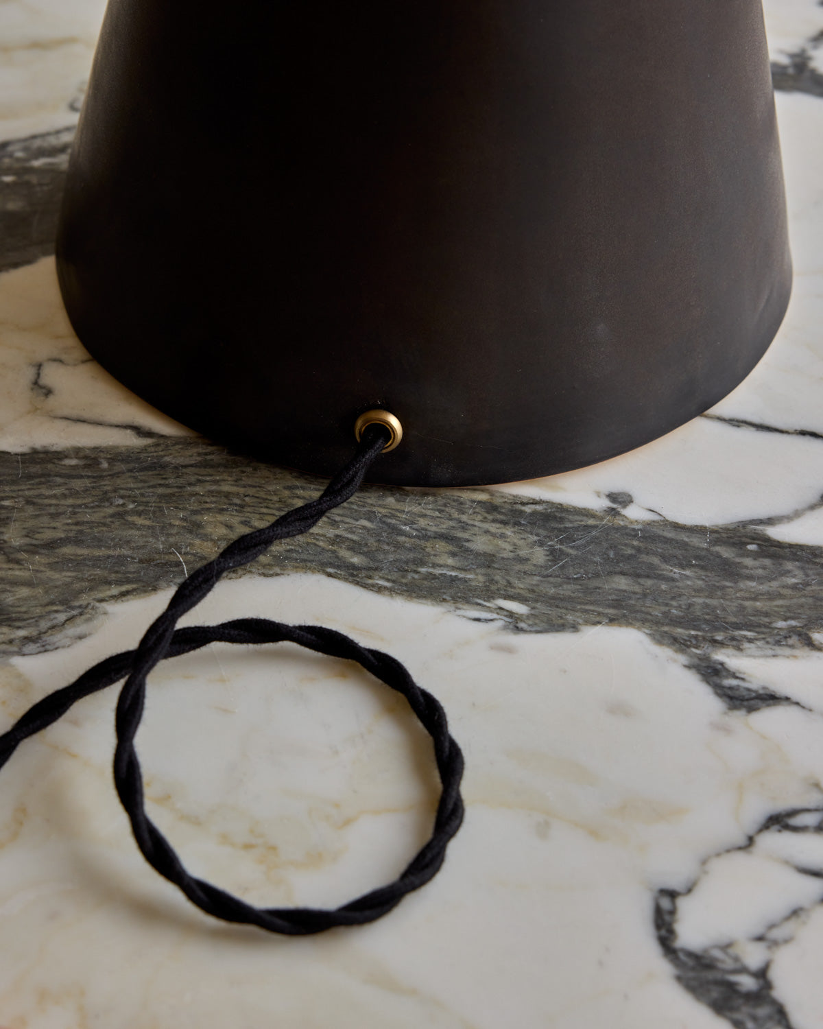 Pair of Ceramic Table Lamps - Black