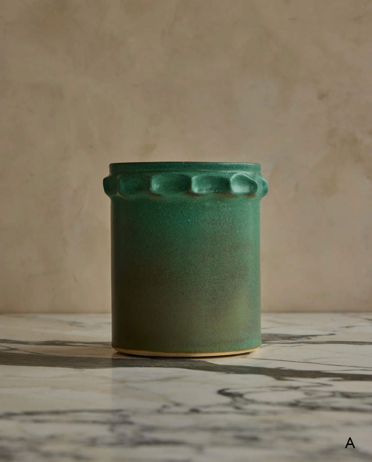 Hand Built Ceramic Chain Vessel in Copper