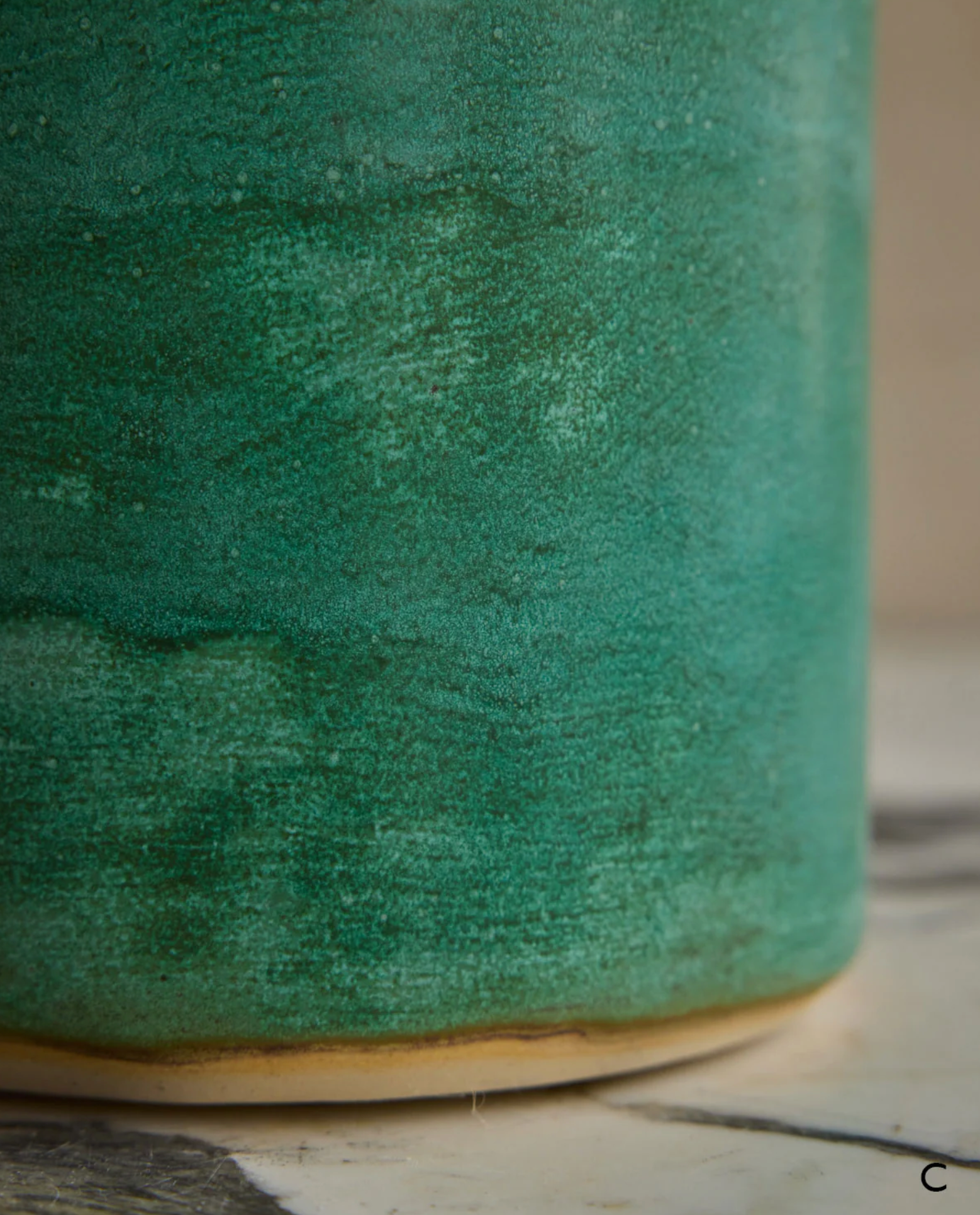 Hand Built Ceramic Chain Vessel in Copper