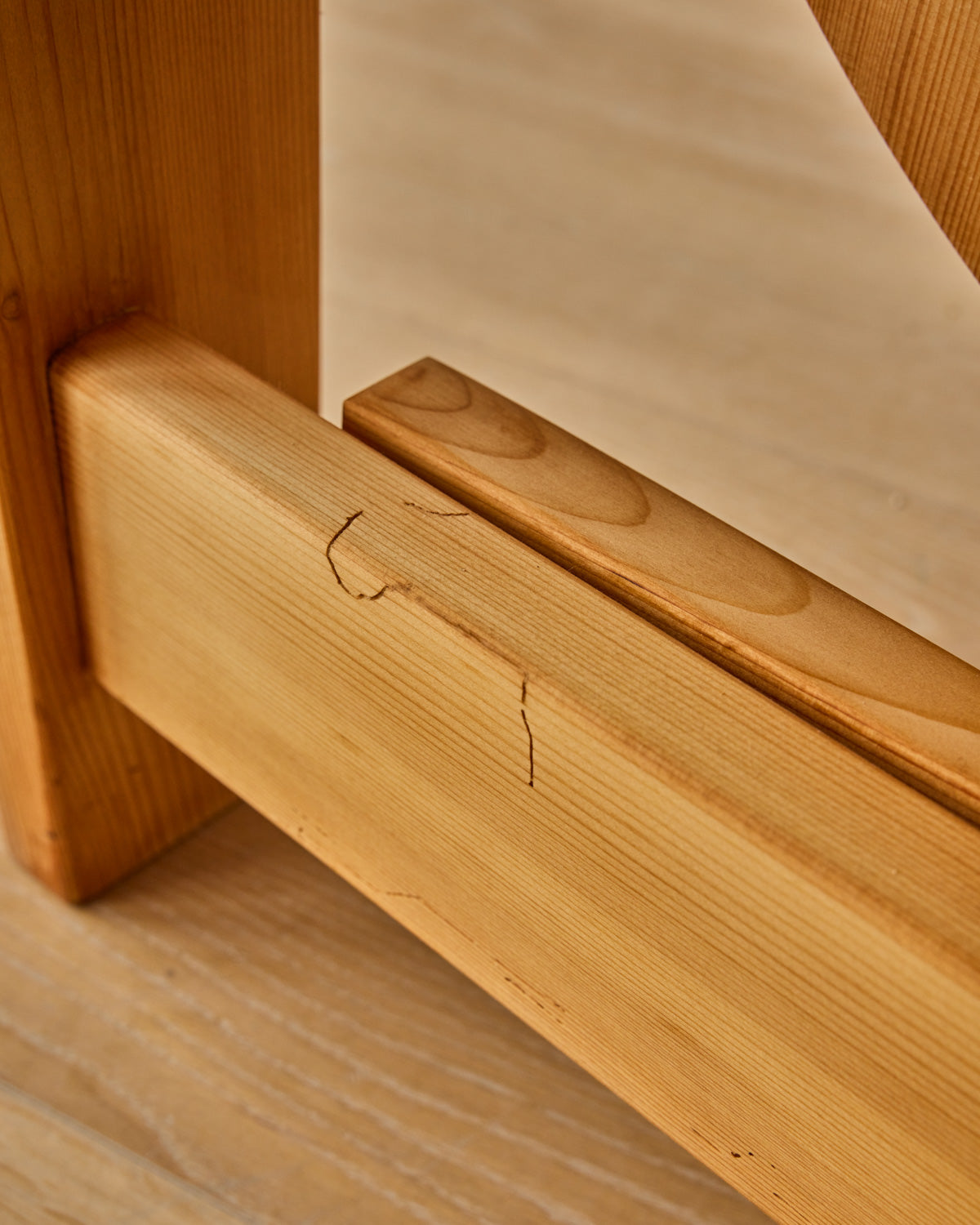 1980s French Pinewood Dining Table