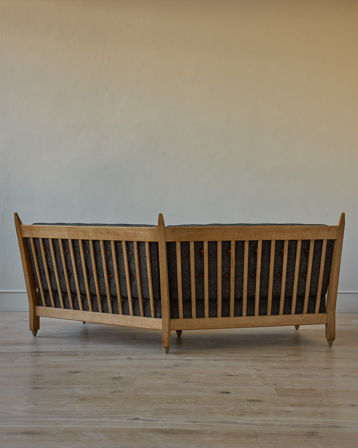 Mid-Century Angular Sofa by Guillerme and Chambron