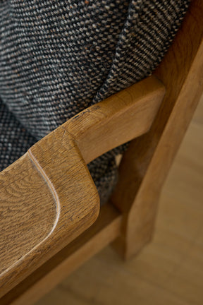 Mid-Century Angular Sofa by Guillerme and Chambron